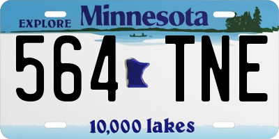 MN license plate 564TNE