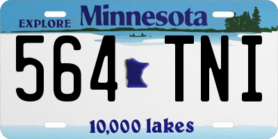 MN license plate 564TNI