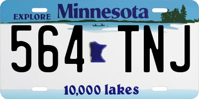 MN license plate 564TNJ
