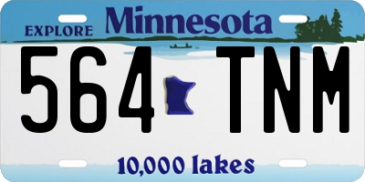 MN license plate 564TNM