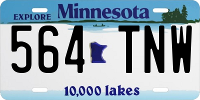 MN license plate 564TNW
