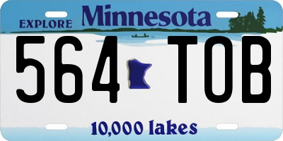 MN license plate 564TOB