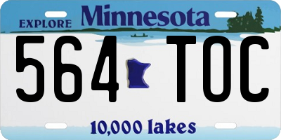 MN license plate 564TOC