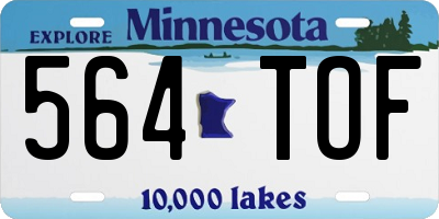MN license plate 564TOF