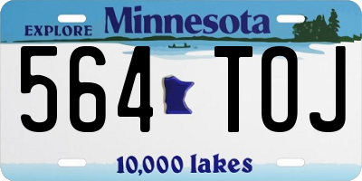 MN license plate 564TOJ