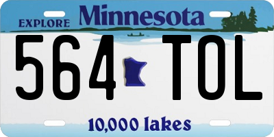 MN license plate 564TOL