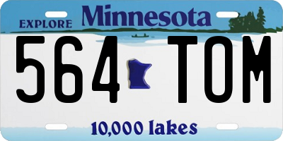MN license plate 564TOM