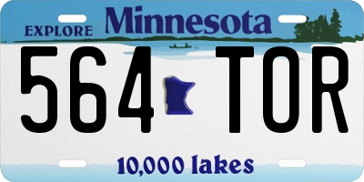 MN license plate 564TOR