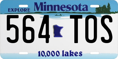 MN license plate 564TOS