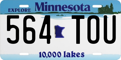 MN license plate 564TOU