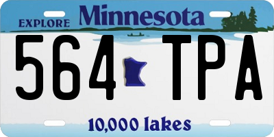 MN license plate 564TPA