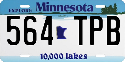 MN license plate 564TPB