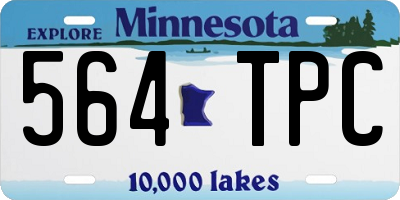 MN license plate 564TPC