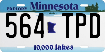 MN license plate 564TPD