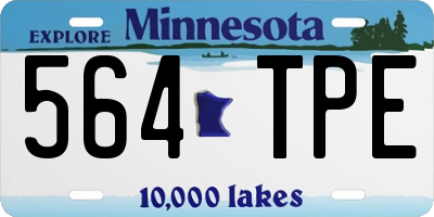 MN license plate 564TPE
