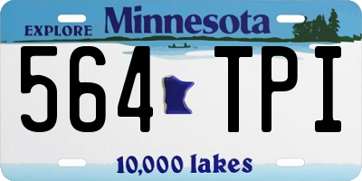 MN license plate 564TPI