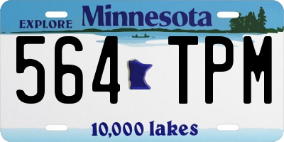 MN license plate 564TPM