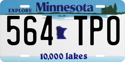 MN license plate 564TPO