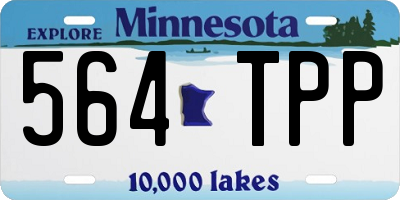 MN license plate 564TPP