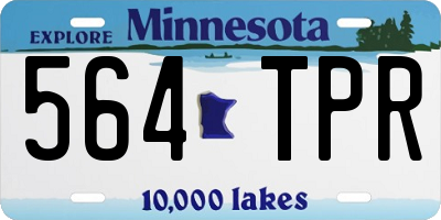 MN license plate 564TPR