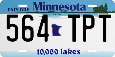 MN license plate 564TPT