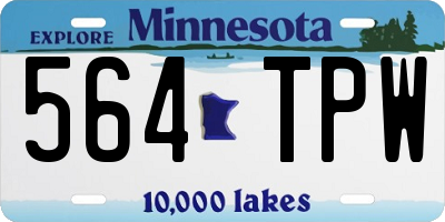 MN license plate 564TPW
