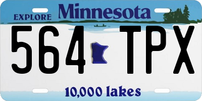 MN license plate 564TPX