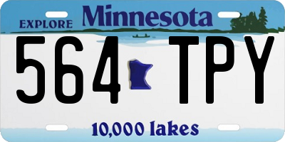 MN license plate 564TPY