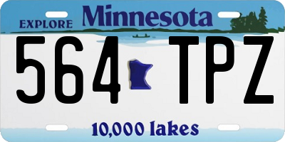 MN license plate 564TPZ