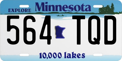 MN license plate 564TQD