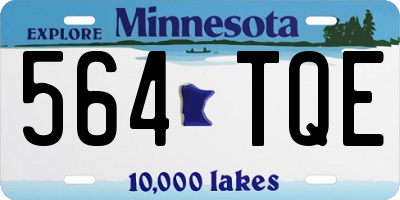 MN license plate 564TQE