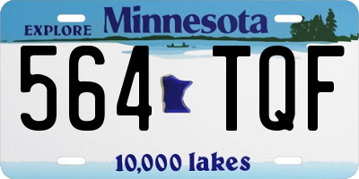 MN license plate 564TQF