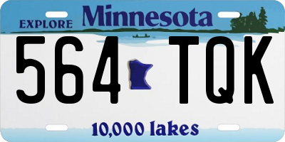 MN license plate 564TQK