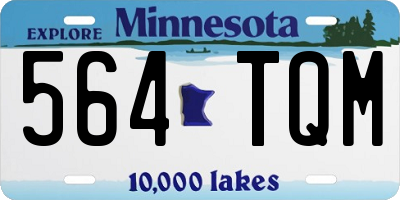 MN license plate 564TQM