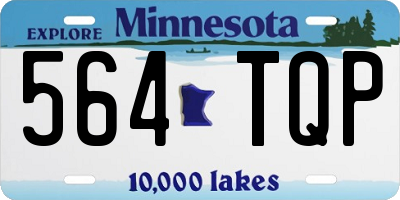MN license plate 564TQP