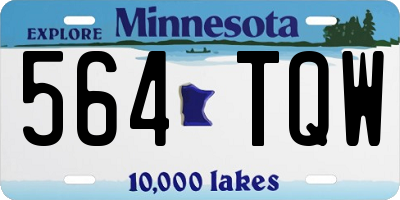 MN license plate 564TQW