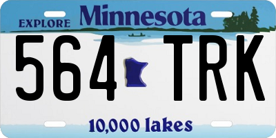 MN license plate 564TRK