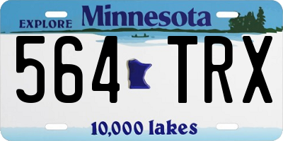 MN license plate 564TRX