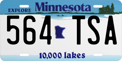 MN license plate 564TSA