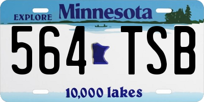 MN license plate 564TSB
