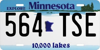 MN license plate 564TSE