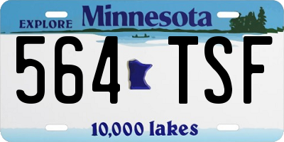 MN license plate 564TSF