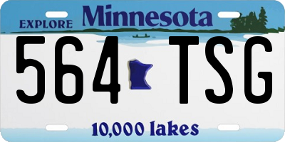 MN license plate 564TSG