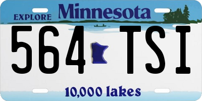 MN license plate 564TSI