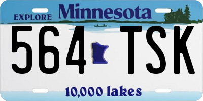 MN license plate 564TSK