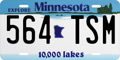 MN license plate 564TSM