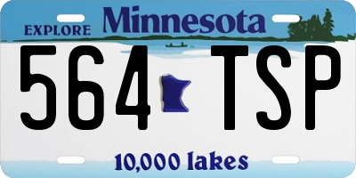 MN license plate 564TSP