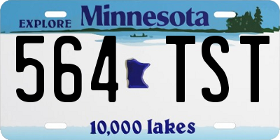 MN license plate 564TST