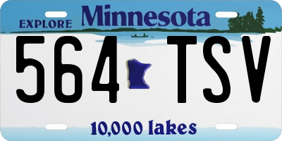 MN license plate 564TSV