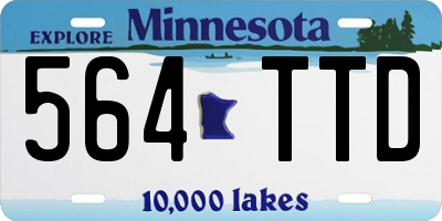 MN license plate 564TTD